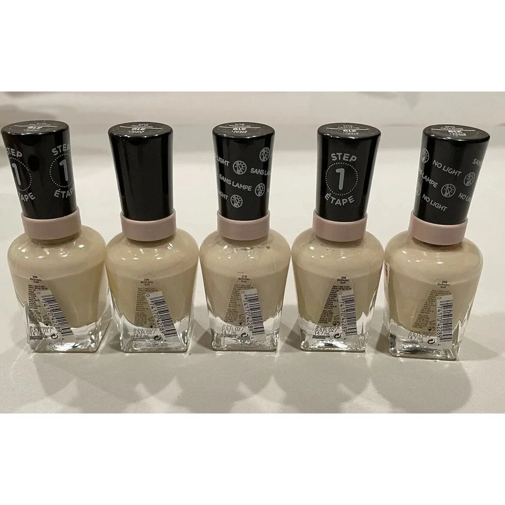 Sally Hansen Miracle Gel Nail Polish #219/ Birthday Suit /0.5 fl oz (Lot Of 5)